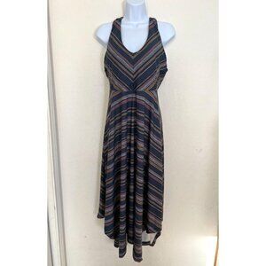 Striped Multicolor Halter Dress